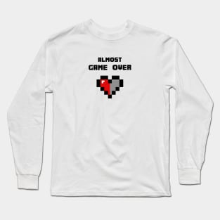 almost gameover pixel heart Long Sleeve T-Shirt